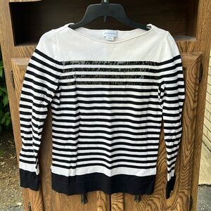 Black and White Sequins Sweater